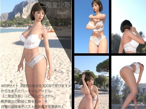 【Dars200】★cmp2024-1『理想の彼女を3DCGで作ります』から生まれたバーチャルアイドル「二階堂沙耶（にかいどうさや）」のグラドル撮影風写真集:Saya3【Libido-Labo】