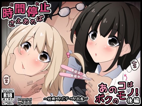 時間停止さえあればあのコはボクのモノ！後編 〜妊娠・即ボテ→即出産〜【530】